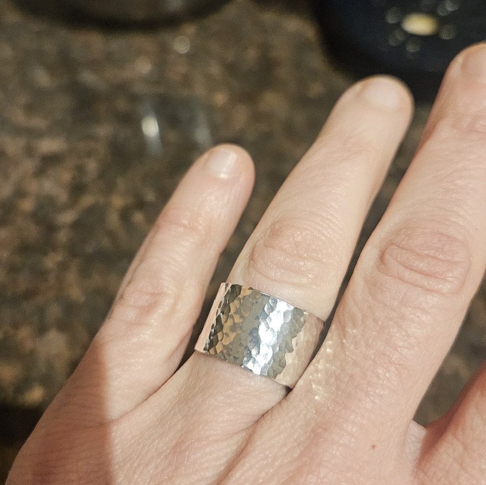 Wide Band Sterling Silver Ring - Picture 3 of 3